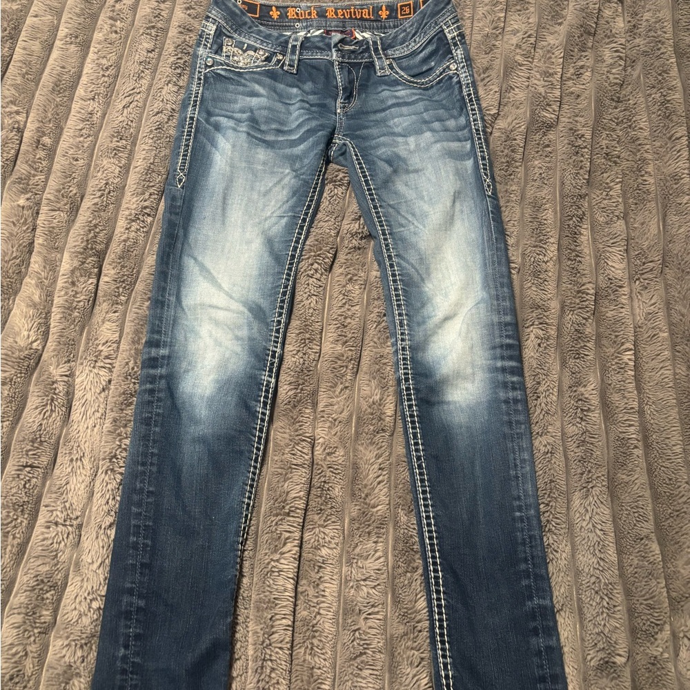 Rock Revival Women's Faded Blue Skinny Jeans